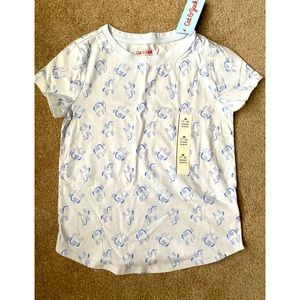 Cat & Jack Girls Short Sleeve Unicorn Blue T-Shirt